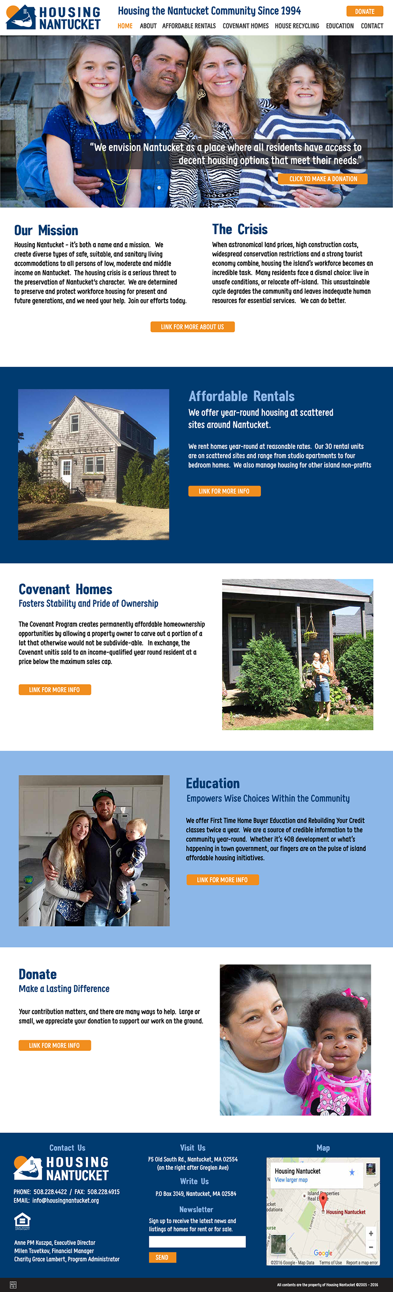 Housing Nantucket Website, Branding, Designed by Malcolm Designs
