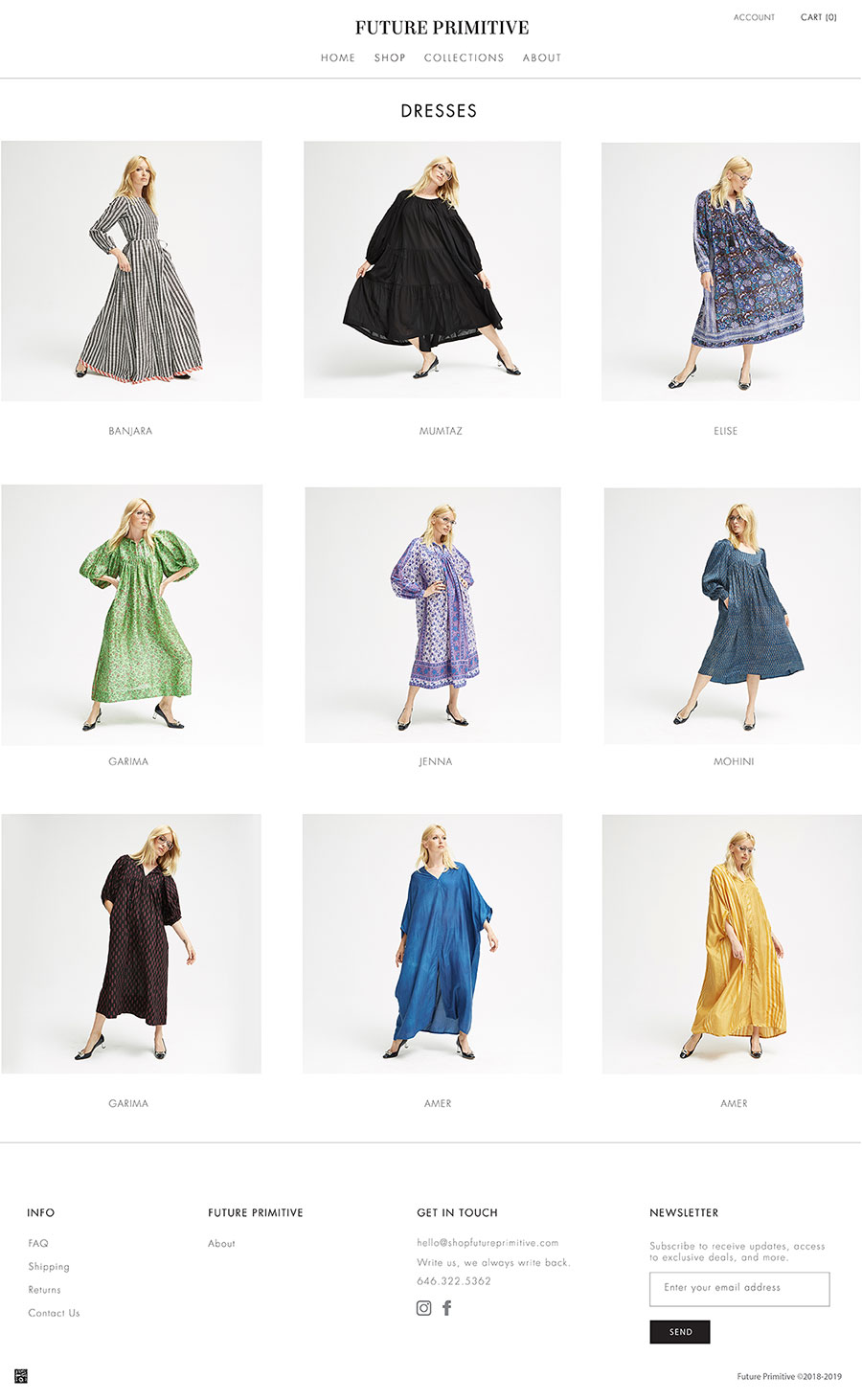 Future Primitive Dresses E-Commerce Website Design by Malcolm Designs