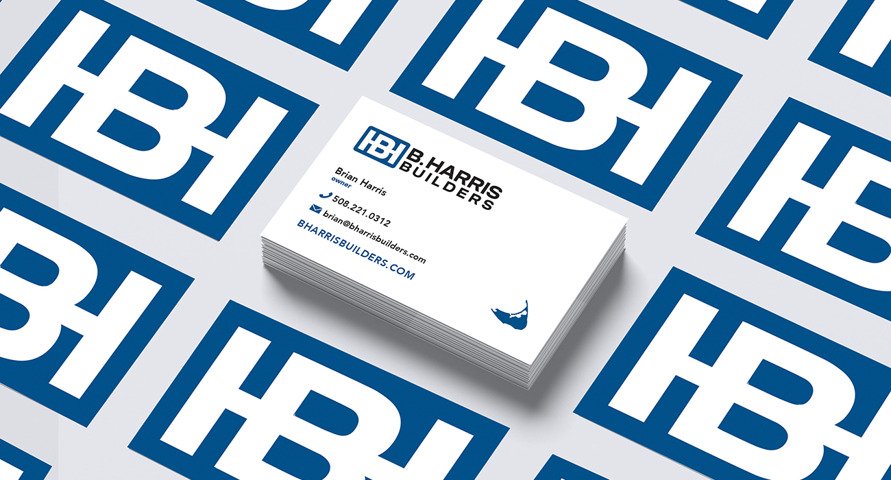 Business Card Designed for B. Harris Builders on Nantucket Designed by Malcolm Designs