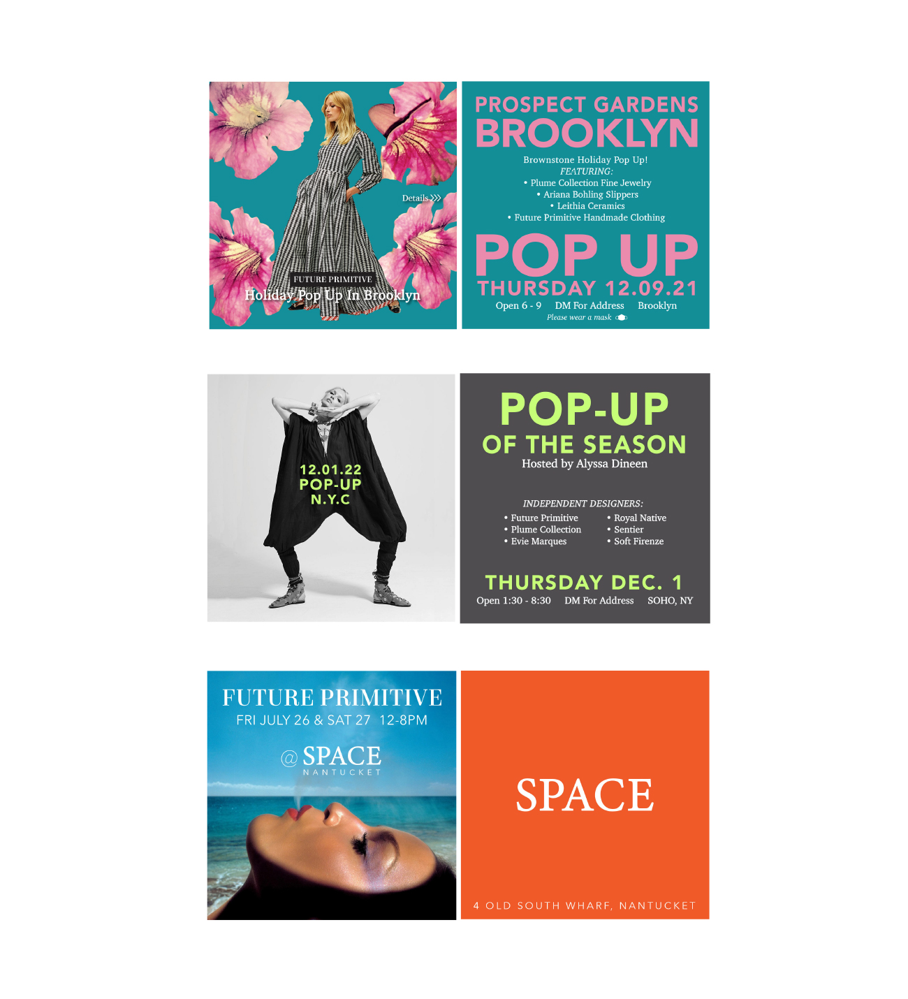 Popup Invites for Future Primitive Designed by Malcolm Designs on Nantucket
