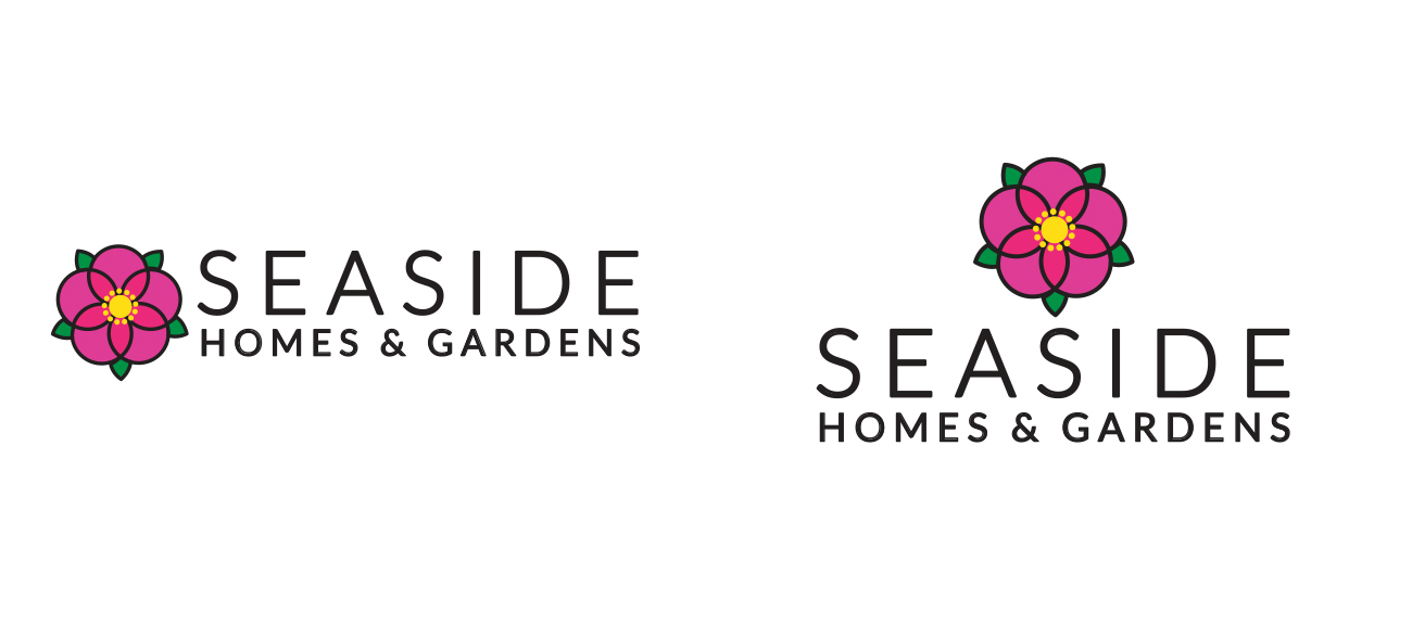 Logos Designed for Seaside Homes and Gardens in Windham, Maine Work Truck Graphics by Malcolm Designs