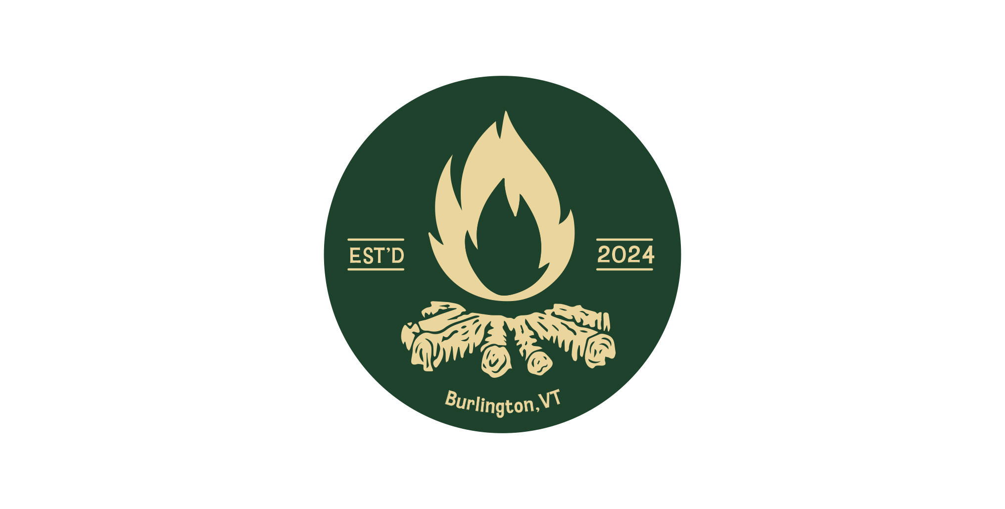 Campfire Hospitality in Burlington, Vermont social media badge of a restaurant group by Malcolm Designs