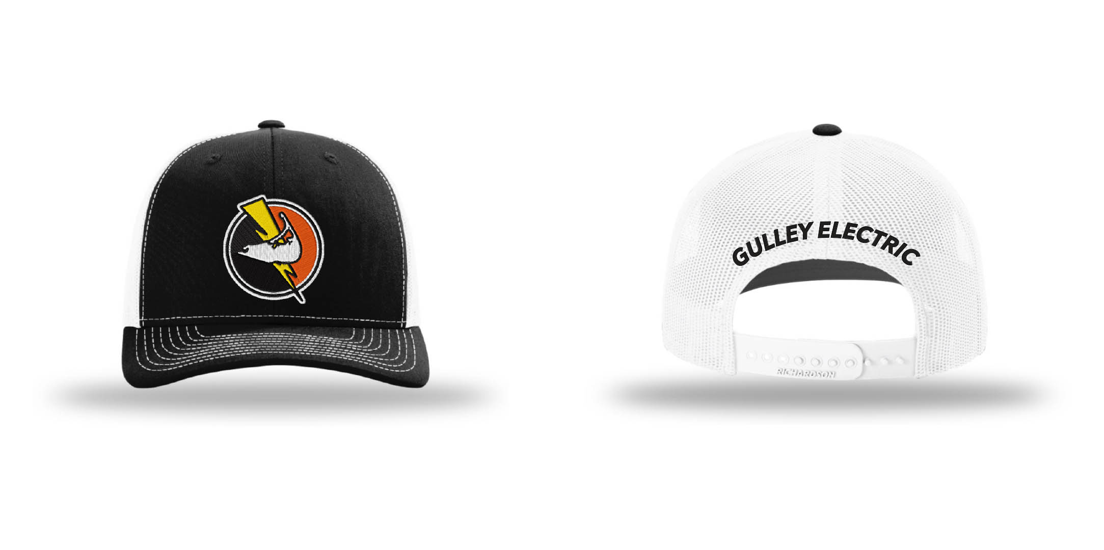 Gulley Electric Branded Hats Designed by Malcolm designs on Nantucket