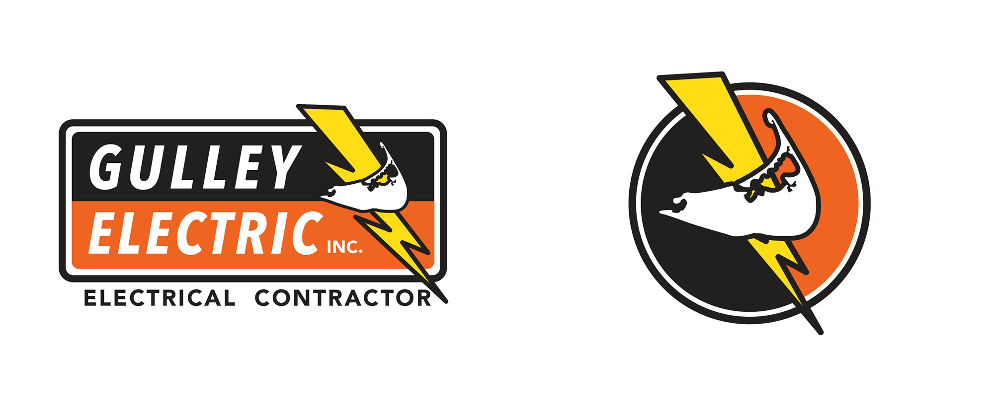 Gulley Electric Logo Designed by Malcolm designs on Nantucket