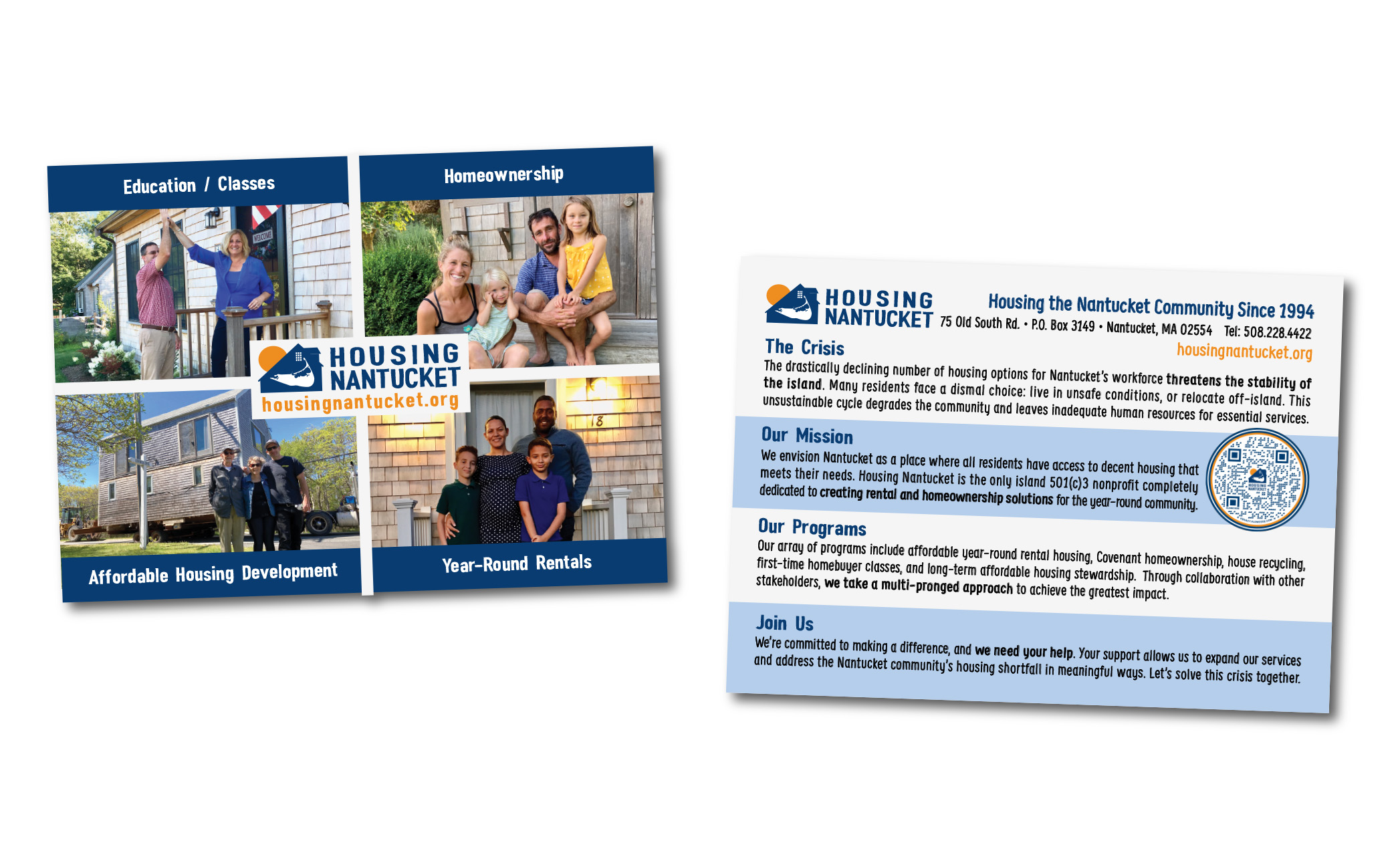 Postcard design for Housing Nantucket by Malcolm Designs
