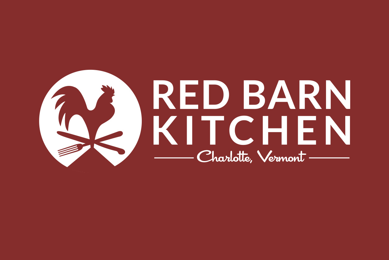 Red Barn Kitchen logo / branding in Charlolette VT. by Malcolm Designs