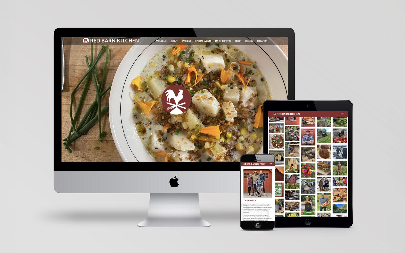 Red Barn Kitchen website design by Malcolm Designs