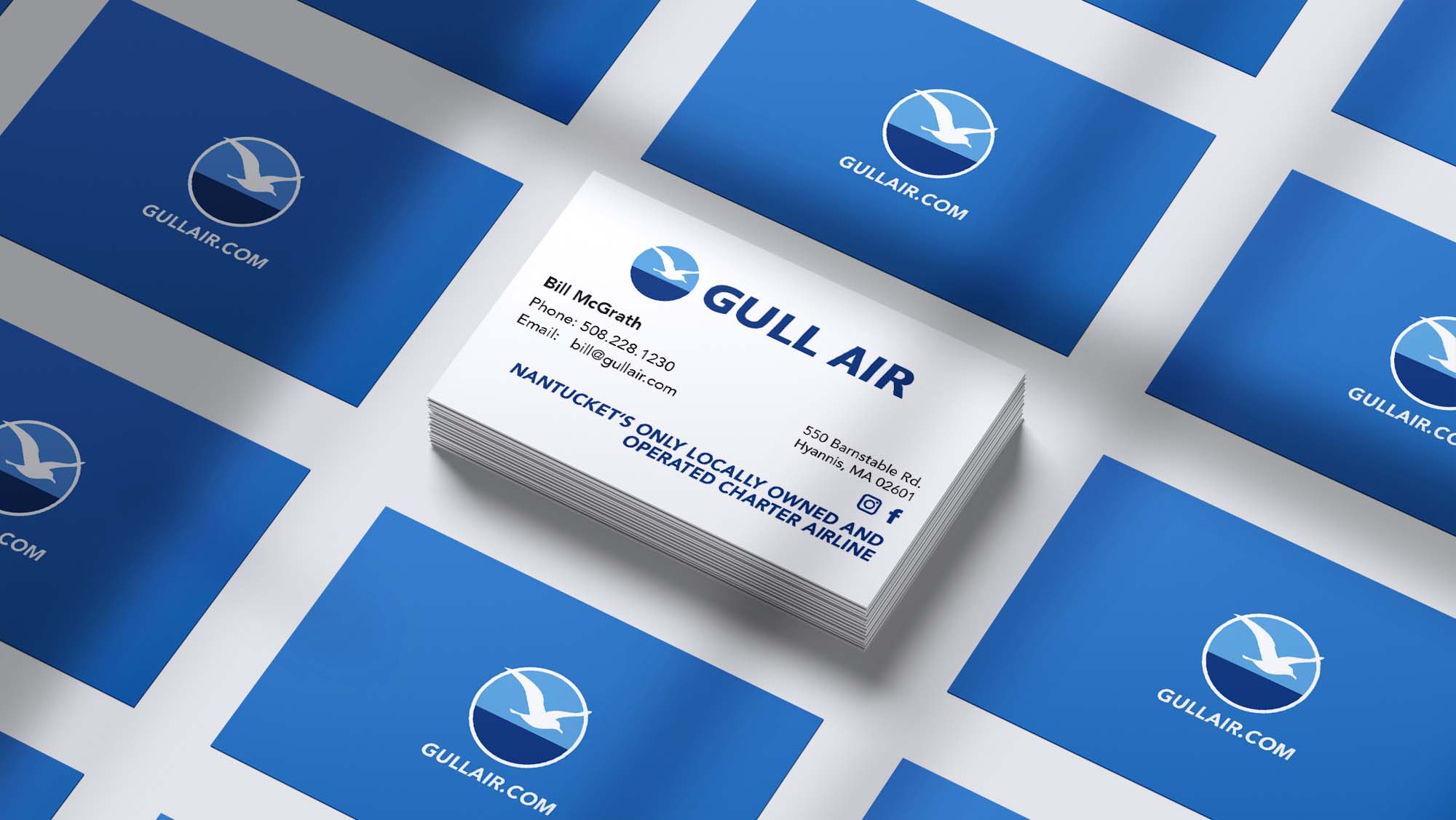 Gull_Air_Card_by_Malcolm_Designs Gull Air Branding and Business Card Design by Malcolm Designs on Nantucket, MA