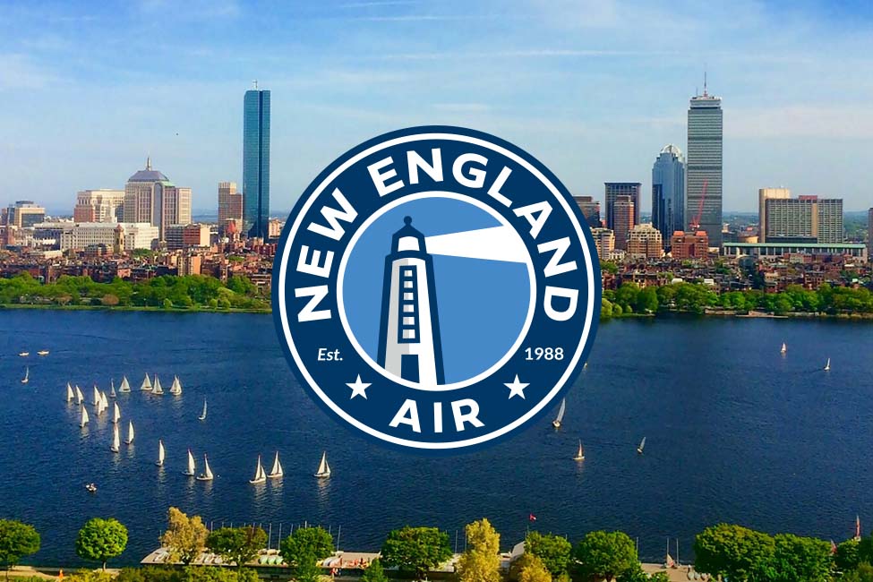 New England Air / Foxborough, MA - Logo Design, Website Design, Business Card Design and Branded Merch