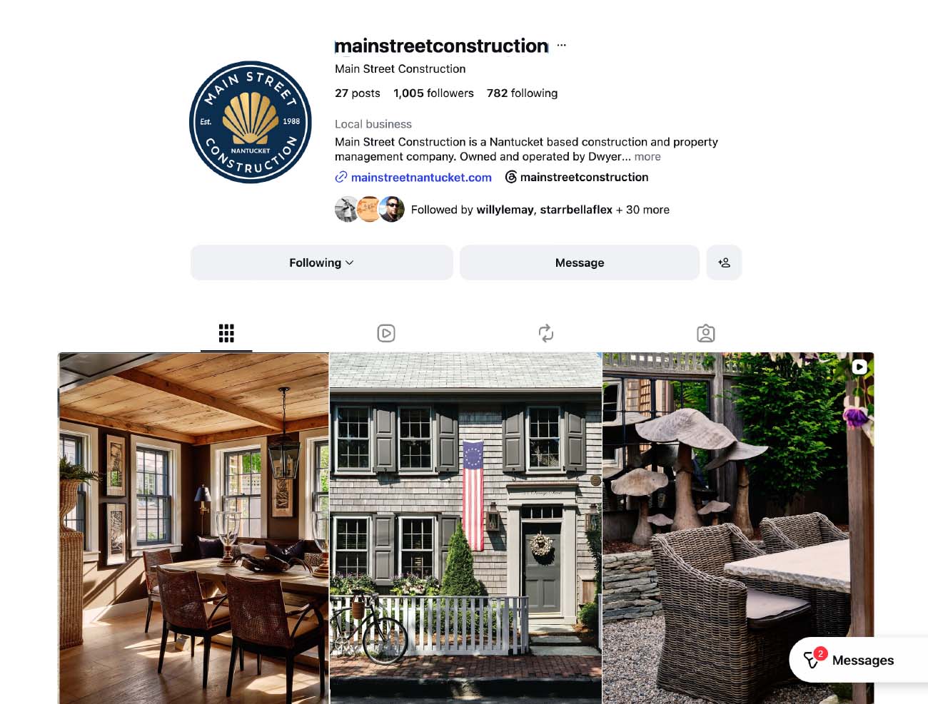 Nantucket logo design and Branding for Nantucket builders Main Street Construction
